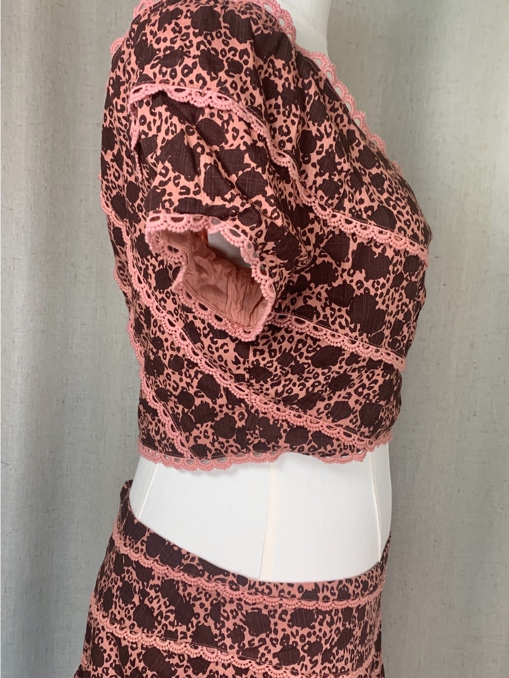 Anthropologie NEW Dusty Rose Two-Piece Matching Set | Top 4 | Skirt 6 - Picture 5 of 10